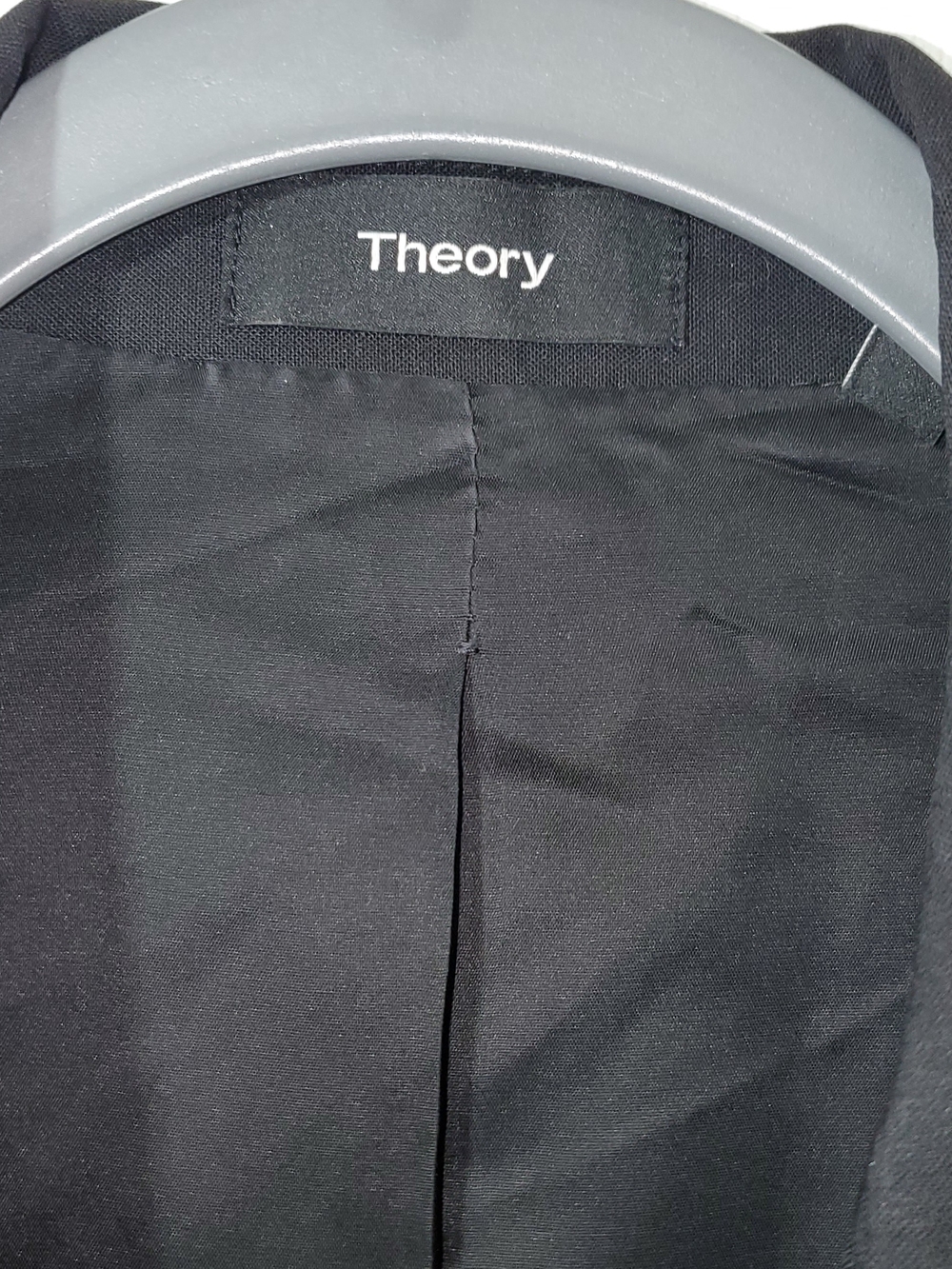 Theory Black Single-Button Blazer with Notch Lapels - Picture 12 of 12